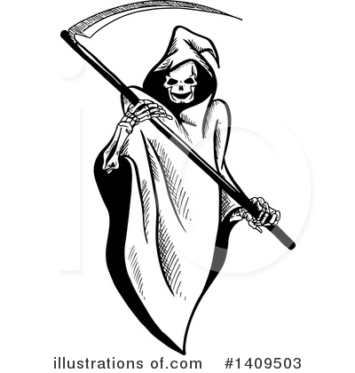 Royalty-Free (RF) Grim Reaper Clipart Illustration by Vector Tradition SM - Stock Sample #1409503