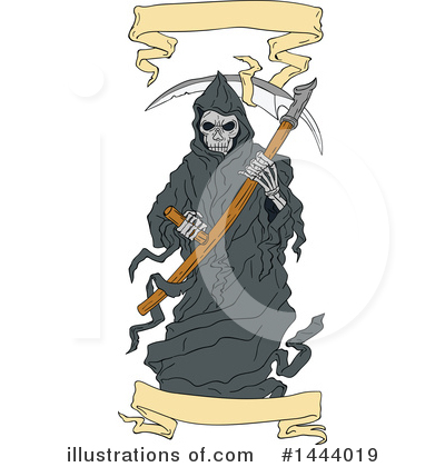 Royalty-Free (RF) Grim Reaper Clipart Illustration by patrimonio - Stock Sample #1444019