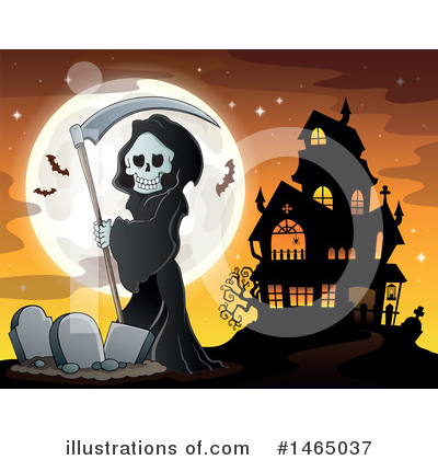 Royalty-Free (RF) Grim Reaper Clipart Illustration by visekart - Stock Sample #1465037