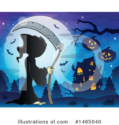 Royalty-Free (RF) Grim Reaper Clipart Illustration by visekart - Stock Sample #1465040