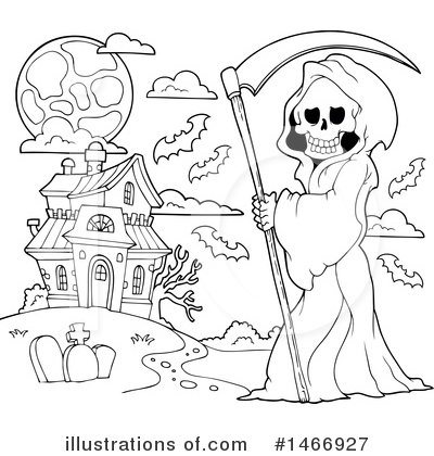 Royalty-Free (RF) Grim Reaper Clipart Illustration by visekart - Stock Sample #1466927