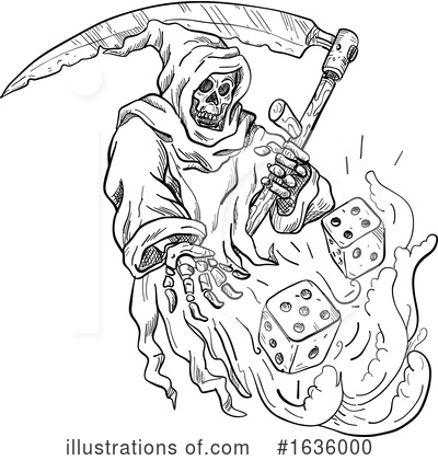 Royalty-Free (RF) Grim Reaper Clipart Illustration by patrimonio - Stock Sample #1636000