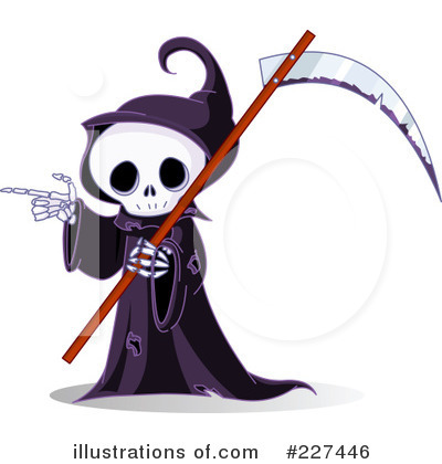 Royalty-Free (RF) Grim Reaper Clipart Illustration by Pushkin - Stock Sample #227446