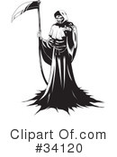 Grim Reaper Clipart #34120 by Lawrence Christmas Illustration