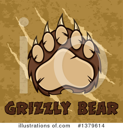 Royalty-Free (RF) Grizzly Bear Clipart Illustration by Hit Toon - Stock Sample #1379614