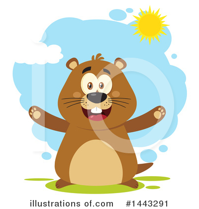 Groundhog Clipart #1443291 by Hit Toon