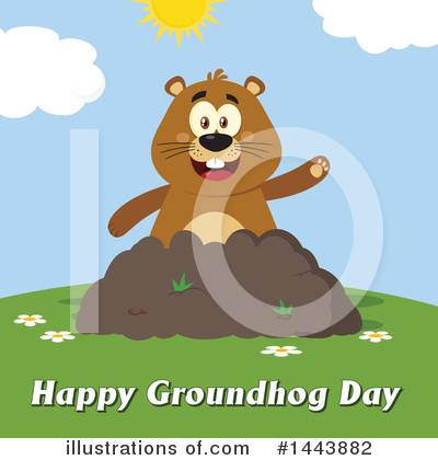 Royalty-Free (RF) Groundhog Clipart Illustration by Hit Toon - Stock Sample #1443882