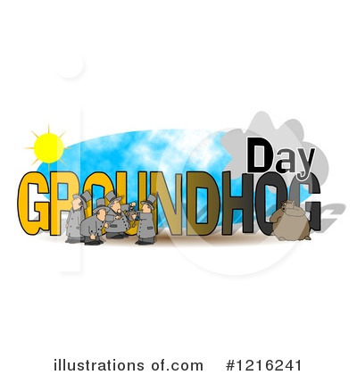 Royalty-Free (RF) Groundhog Day Clipart Illustration by djart - Stock Sample #1216241
