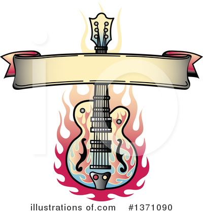 Royalty-Free (RF) Guitar Clipart Illustration by Andy Nortnik - Stock Sample #1371090