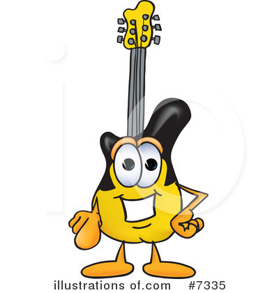 Royalty-Free (RF) Guitar Clipart Illustration by Mascot Junction - Stock Sample #7335