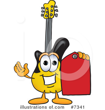 Royalty-Free (RF) Guitar Clipart Illustration by Mascot Junction - Stock Sample #7341