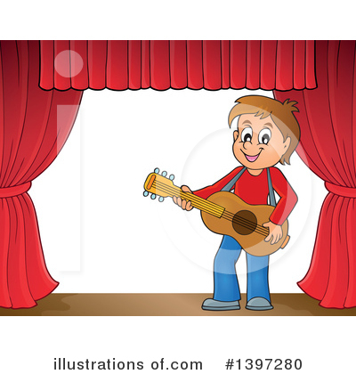 Royalty-Free (RF) Guitarist Clipart Illustration by visekart - Stock Sample #1397280