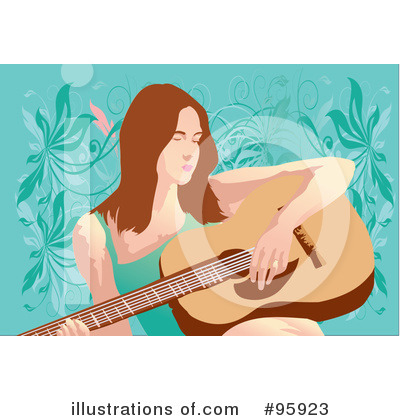 Royalty-Free (RF) Guitarist Clipart Illustration by mayawizard101 - Stock Sample #95923