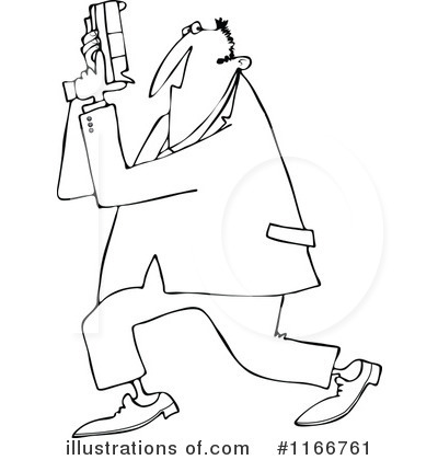 Royalty-Free (RF) Gun Clipart Illustration by djart - Stock Sample #1166761