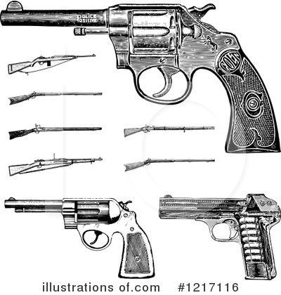 Royalty-Free (RF) Gun Clipart Illustration by BestVector - Stock Sample #1217116