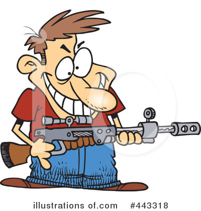 Royalty-Free (RF) Gun Clipart Illustration by toonaday - Stock Sample #443318