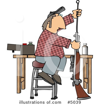 Royalty-Free (RF) Gun Clipart Illustration by djart - Stock Sample #5039