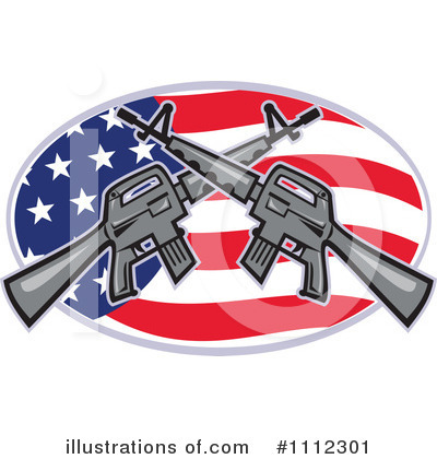 Royalty-Free (RF) Guns Clipart Illustration by patrimonio - Stock Sample #1112301