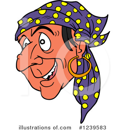 Royalty-Free (RF) Gypsy Clipart Illustration by LaffToon - Stock Sample #1239583