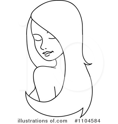 Royalty-Free (RF) Hair Clipart Illustration by Rosie Piter - Stock Sample #1104584