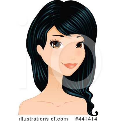Hair Style Clipart #441414 by Melisende Vector