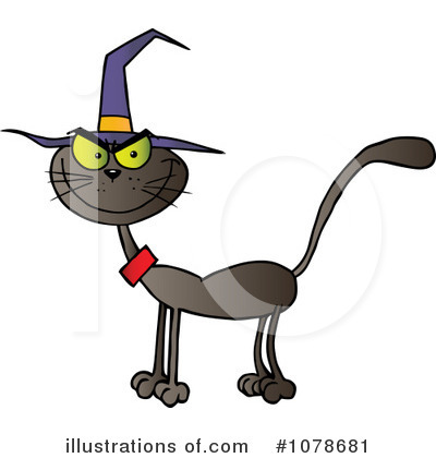 Royalty-Free (RF) Halloween Cat Clipart Illustration by Hit Toon - Stock Sample #1078681