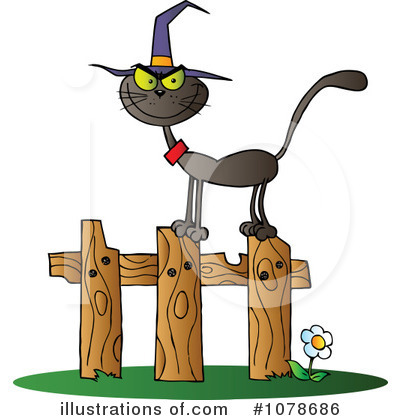 Royalty-Free (RF) Halloween Cat Clipart Illustration by Hit Toon - Stock Sample #1078686