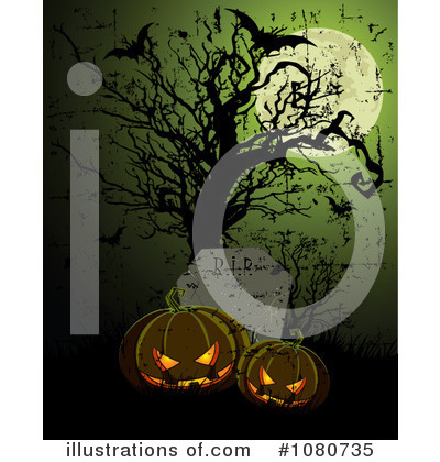 Royalty-Free (RF) Halloween Clipart Illustration by Pushkin - Stock Sample #1080735