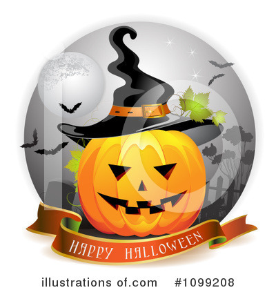 Royalty-Free (RF) Halloween Clipart Illustration by merlinul - Stock Sample #1099208