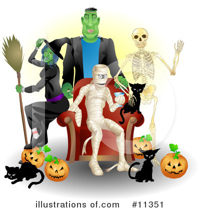Royalty-Free (RF) Halloween Clipart Illustration by AtStockIllustration - Stock Sample #11351