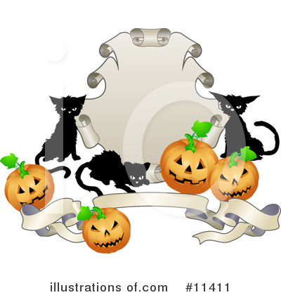 Black Cat Clipart #11411 by AtStockIllustration