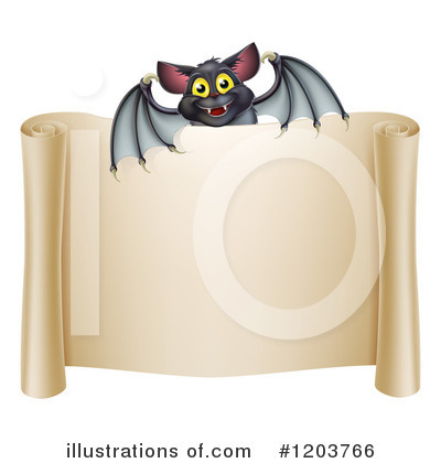 Flying Bats Clipart #1203766 by AtStockIllustration