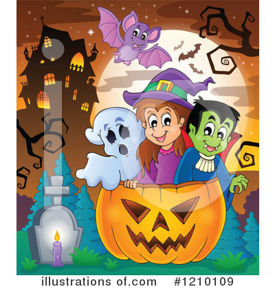 Royalty-Free (RF) Halloween Clipart Illustration by visekart - Stock Sample #1210109