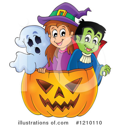 Royalty-Free (RF) Halloween Clipart Illustration by visekart - Stock Sample #1210110