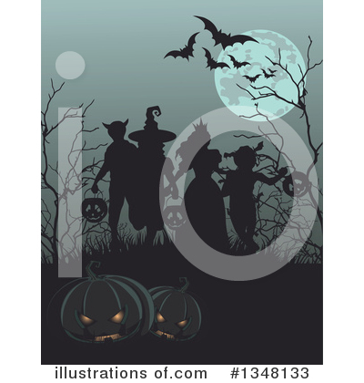 Royalty-Free (RF) Halloween Clipart Illustration by Pushkin - Stock Sample #1348133