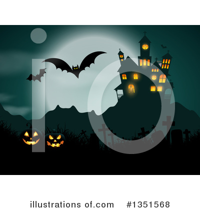 Haunted House Clipart #1351568 by KJ Pargeter