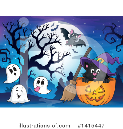 Royalty-Free (RF) Halloween Clipart Illustration by visekart - Stock Sample #1415447