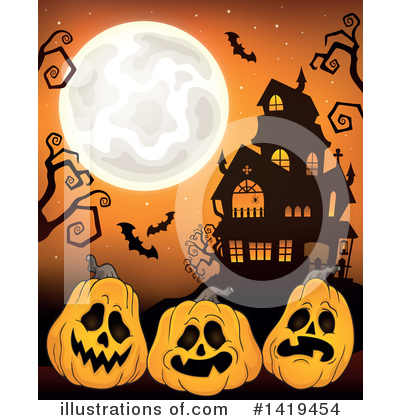 Royalty-Free (RF) Halloween Clipart Illustration by visekart - Stock Sample #1419454
