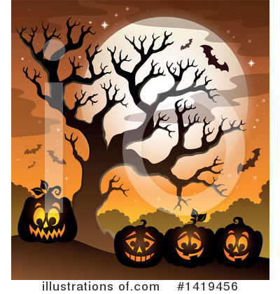 Royalty-Free (RF) Halloween Clipart Illustration by visekart - Stock Sample #1419456