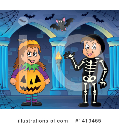 Royalty-Free (RF) Halloween Clipart Illustration by visekart - Stock Sample #1419465