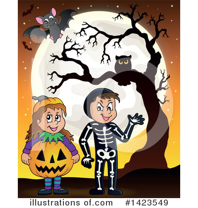 Royalty-Free (RF) Halloween Clipart Illustration by visekart - Stock Sample #1423549
