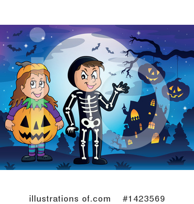 Royalty-Free (RF) Halloween Clipart Illustration by visekart - Stock Sample #1423569