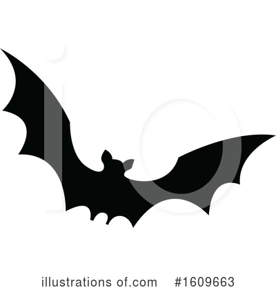 Flying Bats Clipart #1609663 by dero