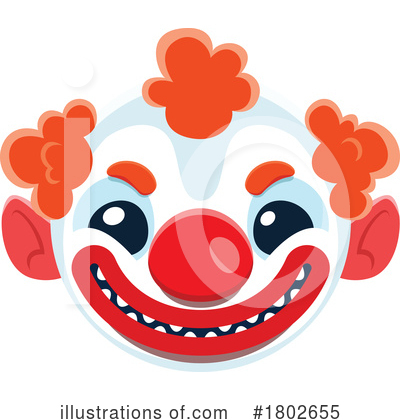 Clown Face Clipart #1802655 by Vector Tradition SM