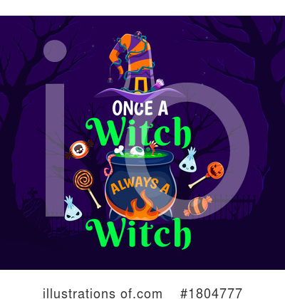 Witch Hat Clipart #1804777 by Vector Tradition SM