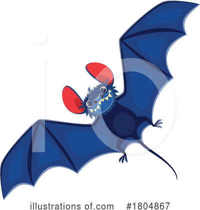 Flying Bat Clipart #1804867 by Vector Tradition SM