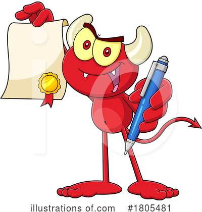 Contract Clipart #1805481 by Hit Toon