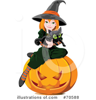 Royalty-Free (RF) Halloween Clipart Illustration by Pushkin - Stock Sample #70588