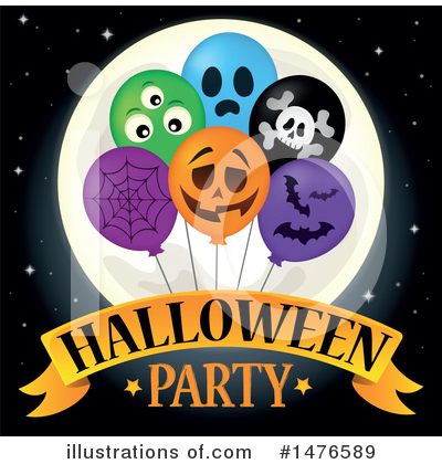 Halloween Balloons Clipart #1476589 by visekart