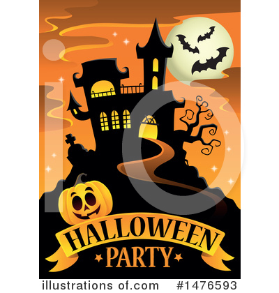 Halloween Party Clipart #1476593 by visekart